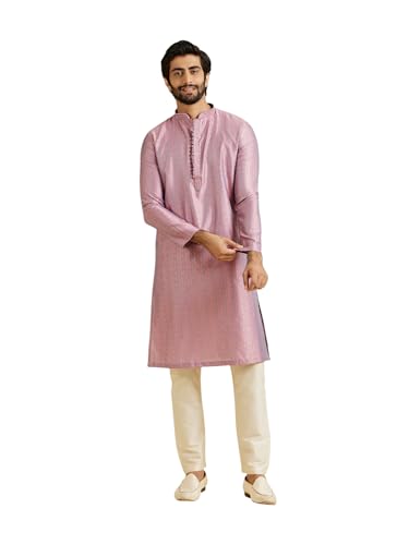 Kurta pyjama Manyavar en soie texturée fini les vêtements de fête inconfortables