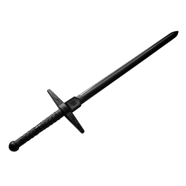 Martial Arts Theatrical Stage Cosplay props Movies Films Stunt Equipment - Black Polypropylene Two Handed Medieval Sword TT