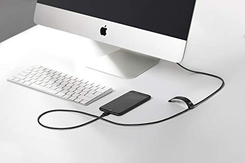 Native Union Belt Cable - 1.2m (4ft) Ultra-Strong Reinforced [MFi Certified] Durable Lightning to USB Charging Cable with Leather Strap compatible with iPhone 14, 13 (Cosmos)