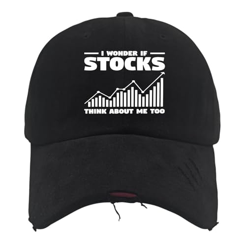 I Wonder If Stocks Think About Me Toos Stocks Market Trader Womens Summer Hat Beach Baseball Hats for Men's Golf Cap