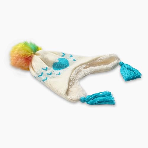 Turtle Fur Toddler Girls Sophie Plush Fleece Lined Earflap Faux Pom Beanie2