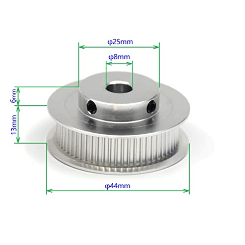 Reliabot RD149-B10-8 2Pcs Aluminum 2Gt Timing Pulley 60 Teeth Bore 8Mm thumb #2
