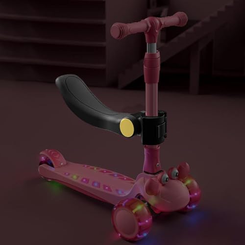 Asiento de scooter para niños con sillín plegable y altura ajustable 4