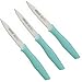 Arcos, Set 3 Cuchillos Mondadores, Cuchillos Arcos, cuchillo de pelar, cuchillos pelar patatas, Acero Inoxidable Nitrum, Hoja de 100 mm, Color menta, 704700