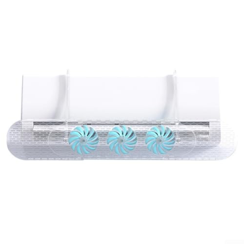 Paquete de 4 deflectores de aire de CA ajustables montados en la pared deflectores retráctiles para uso en verano e invierno, 92 cm (azul)