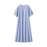 無印良品 半袖ワンピース 婦人 涼感 ブロードプルオーバー半袖ワンピース レディース BC2JBA4S ブルーストライプ M