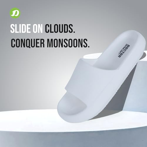 Men's Classic Ultra Soft Sliders/Slippers with Cushion FootBed for Adult | Comfortable & Light Weight | Stylish & Anti-Skid | Waterproof & Everyday Flip Flops for Gents/Boys D-5043