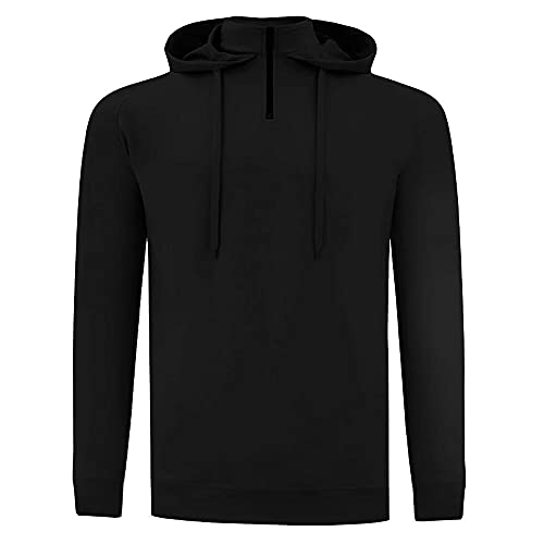 Swannies Vandyke Mens Golf 1/4 Zip Hoodie Black L