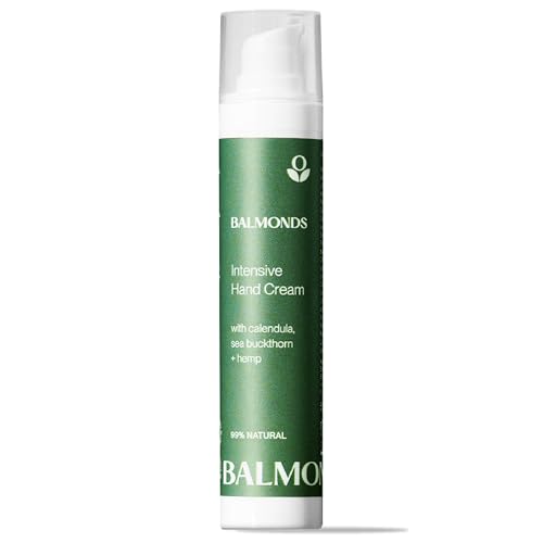 Balmonds - Intensive Hand Cream - 3.5oz. (100ml) - 100% Natural Hand Lotion For Dry Hands - Fragrance Free - Vegan & Cruelty Free - All Skin Types