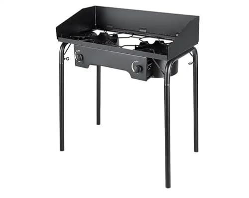 Super grills 2 Burner Camping Gas Stove, Portable with Wind Shield
