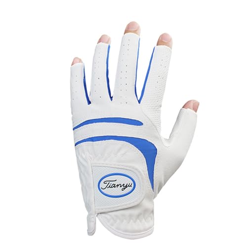Gants de golf hommes cuir respirant antidérapant bleu taille 23