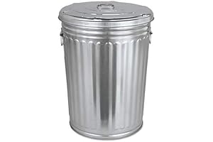 31 Gallon Galvanized Steel Trash Can with Lid
