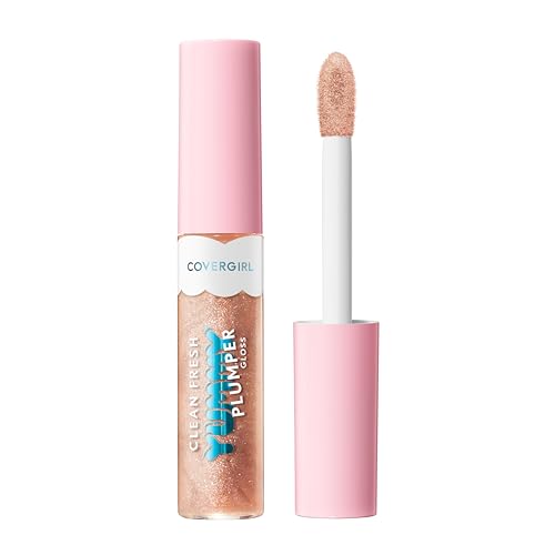 Covergirl Clean Fresh Yummy Plumper Lip Gloss, 740 Blingtastic, Shiny, Vegan Formula, Easy to Apply, Minty Flavor, 0.33oz - image 1