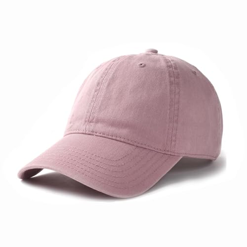 ATSNOSH Gorra de Béisbol para Mujer/Hombre, Gorro Deportivo de Algodón, Vintage Ajustable Sombrero para el Sol de Verano Estilo Deportes Gorra con Visera (FR/ES, Letras, Talla única, Rosa Retro)