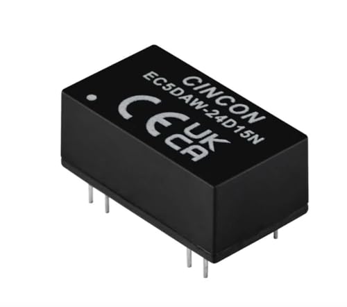 EC7B-24S05,Isolated DC/DC Converters - Through Hole DC-DC Converter, 20 Watt, 2:1 Input Range, 18-36VDC Input, 5VDC Output, 2.00x1.00x0.40