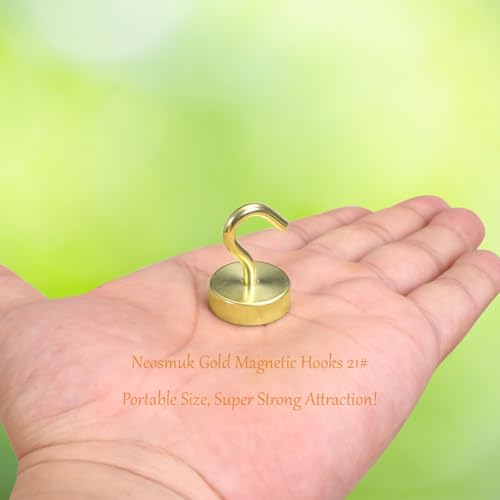 Image of Neosmuk Magnetic Hooks Steel Tube Design for Cruise,40lb+ Gold,10 Pack