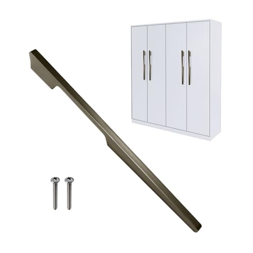 Image of VOLO Aluminium Wardrobe Handle - Elegant Pull Handle for Wardrobe Doors, Cabinet Doors, and Drawers in Kitchen, Office, and Bedroom (Pack of 2 Pieces) (SAC-40 Satin 12 Inc (288mm))