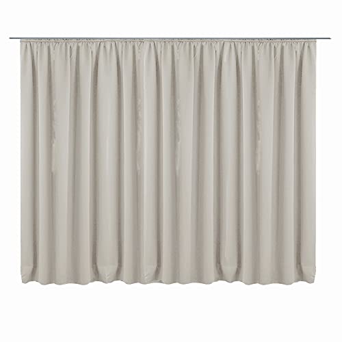 JEMIDI Cortina Opaca con Cinta - Visillo Opaco de Tela Gruesa con Cinta Fruncida para Ventana de salón Dormitorio - 245 x 300 cm