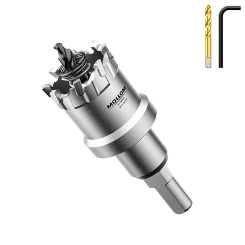 Mollom 1-3/16" (30mm) Heavy Duty Carbide Hole Saw with 2 Pilot Bits