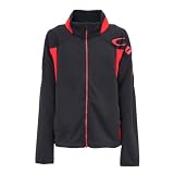 Oakley (オークリー) ジャケット PITCH BLACK/FLAME RED (レッド) YTR TECH JERSEY JKT 11.0 キッズ 吸汗速乾 ドライ リフレクター