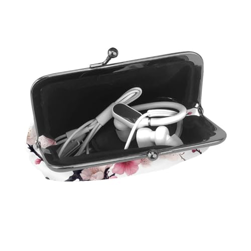 Pu Leather Buckle Coin Purse Cherry-Blossom Girls Kiss-Lock Change Purse Wallets4