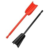 EasyByMall 2 Pack Epoxy Mixer Paint Drill Attachment, 4 Propeller Resin Stirrer Paddle for Electric Drills up to 1000 RPM, Reusable Plastic Mixing Tool for Paint and Resin, Black and Red