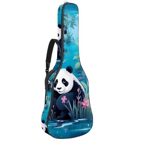 Sac pour guitare acoustique étanche motif panda chic 101,6 cm multicolore