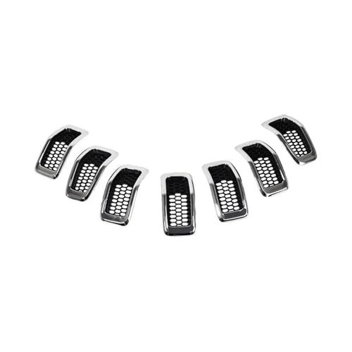 Cadre couverture calandre pour Jeep Cherokee remplacement inserts abîmés noir 7 pièces