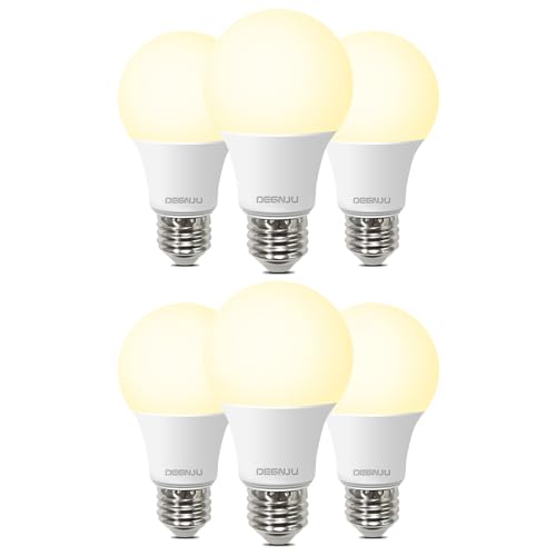 Image of DEGNJU A19 LED Light Bulbs, 60 Watt Equivalent LED Bulbs, Soft White 2700K, 800 Lumens, E26 Standard Base, Non-Dimmable, 8W Warm White LED Bulbs for Bedroom Living Room,6 Pack