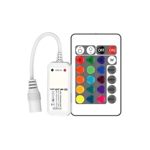 Télécommande LED RGBW WiFi récepteur gradation double mode mini télécommande infrarouge 24 touches