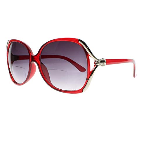 Bifocal Ladies Oversized Tinted Lens Sun Reader Reading Glasses Sunglasses +1.0~+4.0