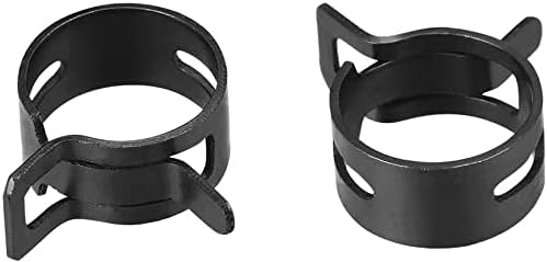 KFidFran Steel Band Clamp 14mm for Fuel Line Silicone Hose Tube Spring Clips Clamp Black Manganese Steel 30Pcs(Stahlbandschelle 14mm für Kraftstoffleitung Silikonschlauch Rohr Federklemmen Schelle Sc