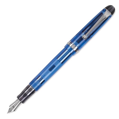 PILOT Custom 74 Fountain Pen, Blue Barrel, Broad Nib (60697)