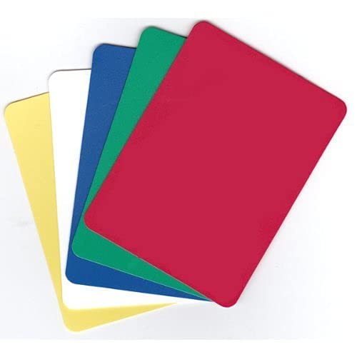 Set Of 5 Plastic Poker Cut Cards (Assorted Colors) #TOP1