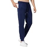 [Arjen Kroos] パンツ メンズ スウェットパンツ ジョガーパンツ ロングパンツ ジッパー付き 調整紐 ドレープ 裾絞り ストレッチ スポーツ 日常着 MA4212‐ネイビー‐1枚 XL