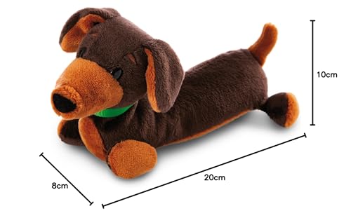 NICI 49821 Kuscheltier Dackel 20cm liegend braun - Stofftier aus weichem Plüsch, niedliches Plüschtier zum Kuscheln und Spielen, für Kinder & Erwachsene, tolle Geschenkidee, Nr