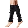 Calentadores de piernas – Calentadores de piernas para mujeres y niñas, calentador de piernas de neón de punto de moda para mujeres de los años 80, accesorios de yoga para fiestas deportivas