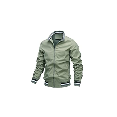 ETZRYSYB Chaqueta para hombre con logotipo de coche, chaqueta con estampado de logotipo de coche, chaqueta de aprendizaje para hombre, chaqueta para exteriores, cortavientos, verde, XL178-83