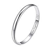 2mm Band Sterling, Stackable Rings, Custom Ring Engraved Personalized, Simple Delicate Promise Rings, Minimalist Ring Size 4, Stacking Skinny Band Rings for Women