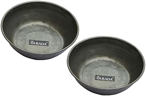 Olrada Iron Heena Bowl, Mehndi Paste Bowl For Mehndi, Hair Color (6 Inches) Set Of 2Pcs, Black