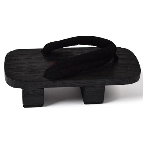 Zapatillas Tipo Zuecos de Madera Japonesas, Portátiles, Zapatos Japoneses Tradicionales, Sandalias para Viajes Y Playa, Negro, 42 - imagen 4