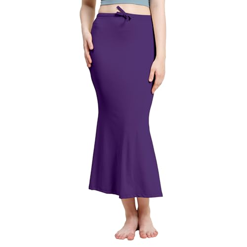 Image of Amazon Brand - Anarva Women Cotton Blended Saree Shapewear Regular Petticoat Skirt For Saree