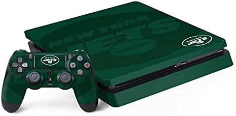 Skinit Decal Gaming Skin Compatible with PS4 Slim Bundle - Officially Licensed NFL New York Jets Design