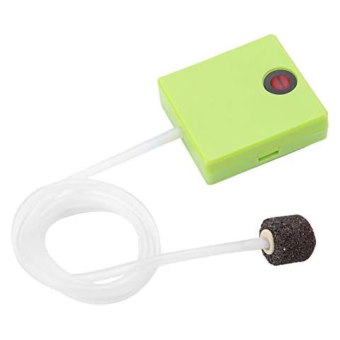 Aquarium Fish Tank Air Pump Aerator Oxygen with Air Stone,Dry Battery Operated Cover