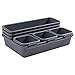 Organizadores de Cajón, 8 Piezas Organizador Cajones, Cajas Bandejas Plástico Apilables Almacenamiento, para Cajones, Escritorio, Cocina, Baño, Maquillaje, Armario (3 Tamaños Diferentes)