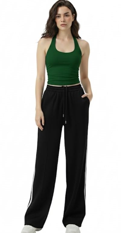 Women Jogger & Crop Top Set | Stylish 2-Piece Co-Ord Lounge Wear for Women | High Waist Joggers with Trendy Crop Top | Casual Wear | Gym Wear | Travel Outfit|Tracksuit Co-Ord for Girls-image-40
