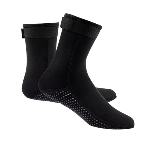 IKOPFLN Calzini in Neoprene 3mm Antiscivolo, Calzini Immersione e Surf con Velcro per Nuoto, Kayak, Vela e Beach Volley, Misura 38-39, Protezione e Comfort per attività Acquatiche