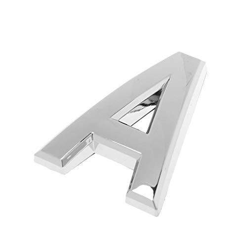 Letras 3D para puerta de hotel de 5 cm, pegatinas A-Z, placas decorativas para dirección, placa de dígitos, color plateado, A