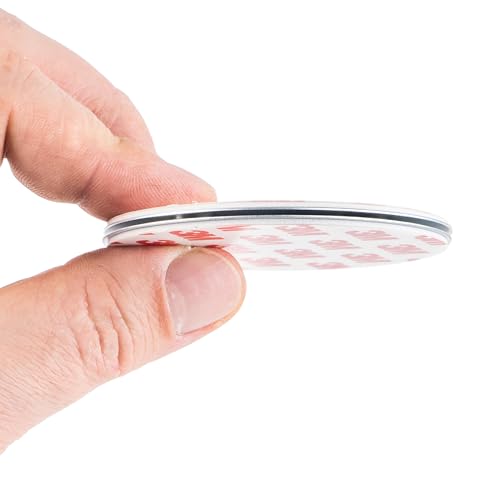 Rauchmelder Magnethalter, 3 Stück, Ø 70 mm Durchmesser, zum Kleben an die Decke, Magnethalterung mit Befestigung ohne Bohren, Halter für Feuermelder und Rauchwarnmelder, Rauchmelder Klebepad Halterung