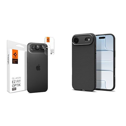 Spigen iPhone Air Kamera Lens Camı Koruyucu Kolay Kurulum GLAS.tR EZ Fit Optik Pro (2 Adet) Black - AGL09863 Spigen iPhone Air ince Kılıf